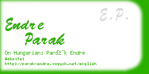 endre parak business card